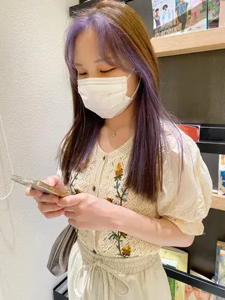 ロング カラー Pros所属・nana/レイヤー /酸性ストレートのヘアスタイル