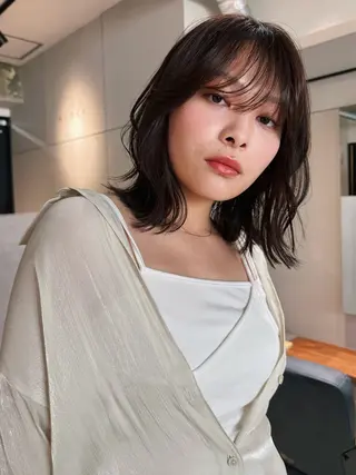 ショート カラー パーマ 🫧小顔×似合わせ× 透明感カラー🫧のヘアスタイル