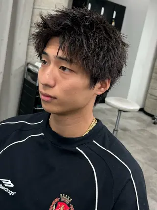 ショート パーマ メンズ era2d所属・マコト/心斎橋 メンズ専門店のヘアスタイル