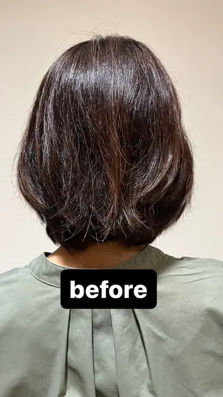 ミディアム 矢野 明梨のヘアスタイル