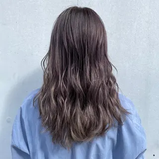 セミロング 透明感カラー/ 韓国風🌿RIKOのヘアスタイル