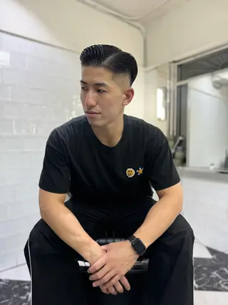 ミディアム Mericanbarbershop fuk所属・山田 勝士のヘアスタイル