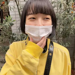 ミディアム カラー ヘアアレンジ 🫧透明感カラー/ ボブ/小笠原汐海🪽のヘアスタイル