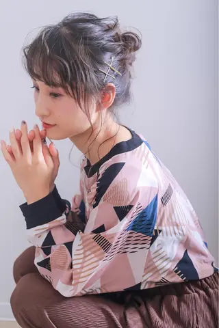 セミロング ヘアアレンジ 伊藤 裕貴のヘアスタイル