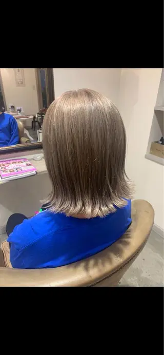 ミディアム カラー パーマ ヘアアレンジ ネイル マツエク・マツパ 韓国♡ワンホン系 ♡YURIのヘアスタイル