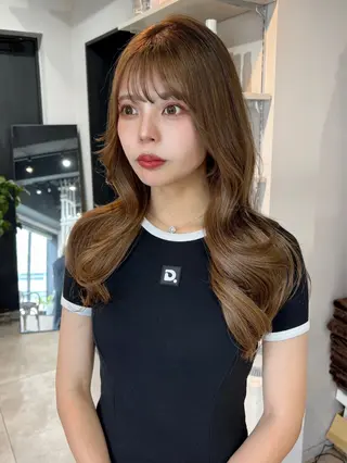 ロング カラー ベージュ/グレージュ 恵比寿/丸山陽平のヘアスタイル