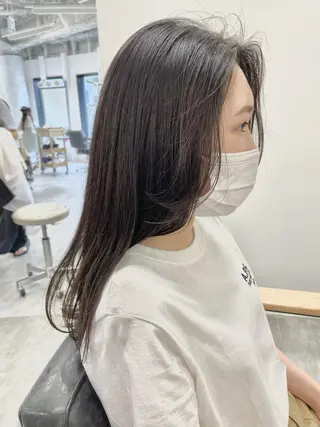 ロング カラー 色白に見える暗髪 梅田・増田のヘアスタイル