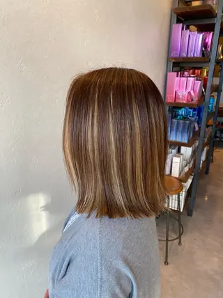 ミディアム 希優🌺ソムリエ /ブリーチ/カットのヘアスタイル