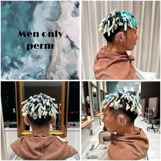 ショート パーマ メンズ Ash西葛西 /momijiのヘアスタイル