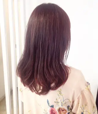 セミロング カラー ヘアアレンジ 榎園 由美のヘアスタイル