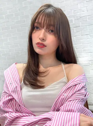 ロング カラー 【韓国ヘア×透明感 カラー】笹谷 莉未のヘアスタイル