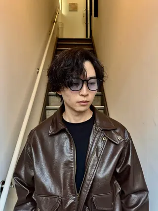 パーマ メンズ コイデ リュウセイのヘアスタイル