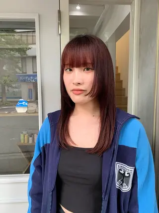 ミディアム カラー ✨コテ巻き風パーマ ✨川合佑哉のヘアスタイル