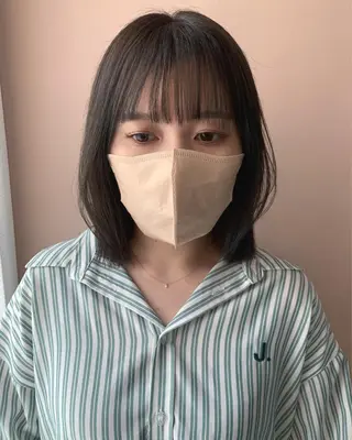 ミディアム カラー hub hair レイヤー/透明感のヘアスタイル