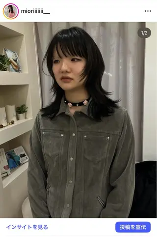 セミロング 松村 澪里のヘアスタイル