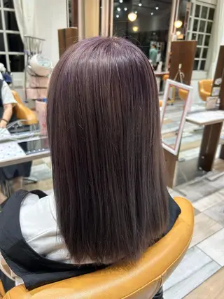セミロング カラー 荒木 友那のヘアスタイル