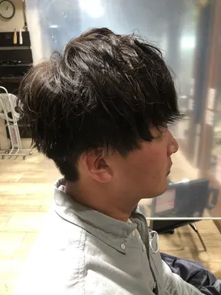 ショート パーマ メンズ パーマ/ハイトーン スパイキー/神田正紀のヘアスタイル