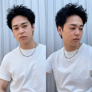 ショート カラー パーマ ヘアアレンジ メンズ 亀井隆汰/メンズ専門 パーマ特化美容師のヘアスタイル