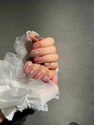 ネイル I-nailロング /ワンホン/キラキラのネイルデザイン