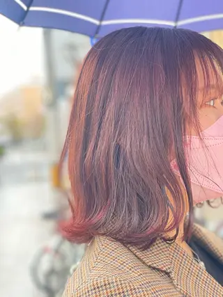 ミディアム カラー 髪質改善 大内翔太のヘアスタイル