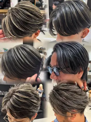 ショート カラー メンズ Men's BIRTH by happiness 梅田中崎町店所属・メンズ特化美容師 カラー専門ぺーターのヘアスタイル
