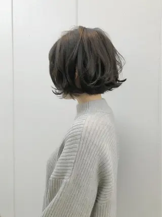 ショート カラー パーマ ノグチ ユウキ/ボブのヘアスタイル