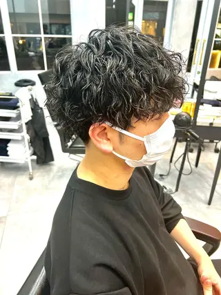ショート パーマ メンズ 🦩パーマン🦩佐藤 航太のヘアスタイル