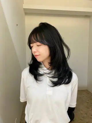 ロング カラー レイヤー/艶カラー /韓国ヘア/高松のヘアスタイル