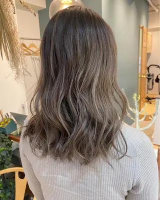 セミロング カラー パーマ OVER→三軒茶屋 /縮毛矯正・髪質改善のヘアスタイル