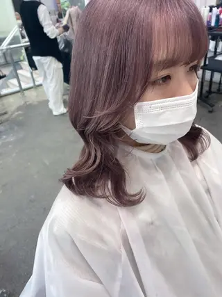 ミディアム カラー 💗💗韓国レイヤー yu-ki💗💗のヘアスタイル