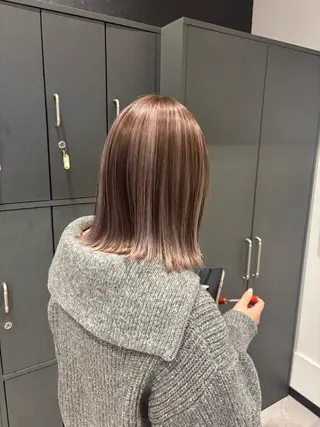 ミディアム JILL    hair所属・maki💖 ボブ/縮毛矯正のヘアスタイル