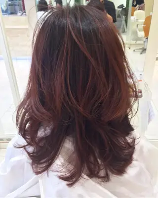 ミディアム カラー パーマ 天王寺区🌟大好評店 malcカット◎矯正のヘアスタイル