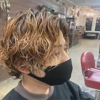 ショート パーマ メンズ hair design girl所属・［girl］ MIKIのヘアスタイル