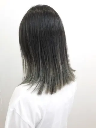 ミディアム カラー 湯浅 了一のヘアスタイル