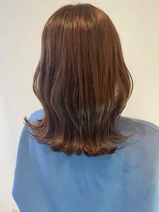 セミロング カラー haru🌘レイヤー ･ウルフ/川崎のヘアスタイル