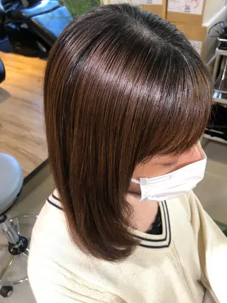 ミディアム 青木 ありさのヘアスタイル
