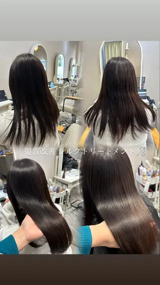 ロング estrela エストレーラ所属・ブリーチなしカラー 🥣髪質改善/はなえのヘアスタイル