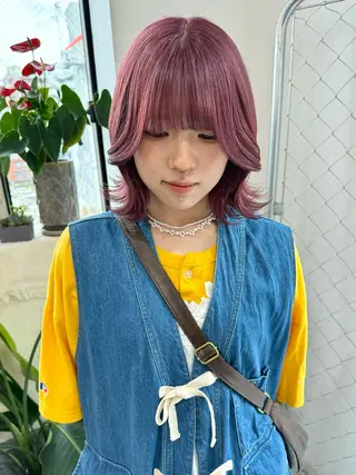 ミディアム カラー パーマ ヘアアレンジ メンズ キッズ 💖オタク美容師 ꒰ঌ♡モモ♡໒꒱のヘアスタイル