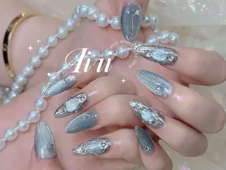 ネイル ネイルサロンAiri 長さ出し·シンプルのネイルデザイン