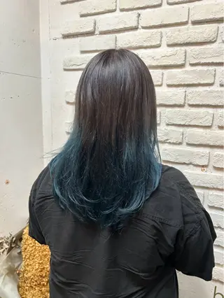 セミロング 💖ブリーチカラー mahiro💖のヘアスタイル