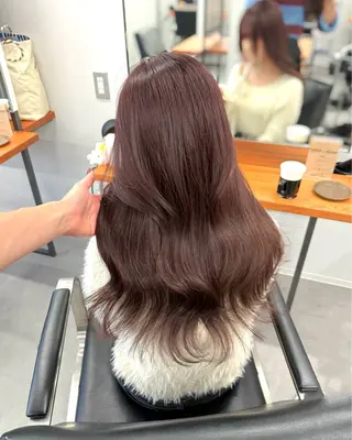 ロング カラー ミルクティーベージュ ❤︎レイヤー　MIAのヘアスタイル