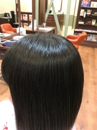 ミディアム 夜の縮毛矯正　服部 日出登のヘアスタイル