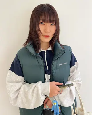 ミディアム カラー iet.所属・ウルフ/ボブ/耳ツボ ジュエリー◎ricoのヘアスタイル