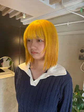 ミディアム カラー ヘアアレンジ 海外/ハイトーン🪽 ☯️ami☯️のヘアスタイル