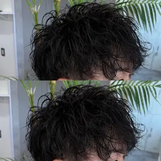 ショート メンズ メンズパーマ/艶 モテカラー/福井悟朗のヘアスタイル