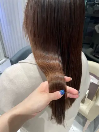 ロング カラー クロスパーマ/うる艶 カラー/Kurumiのヘアスタイル