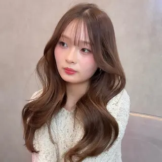 ロング カラー ダブルカラー 韓国ヘアKYONのヘアスタイル