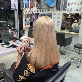 カラー ロング 推しカラー🦉にじさ んじカラー🌈🕒✨のヘアスタイル