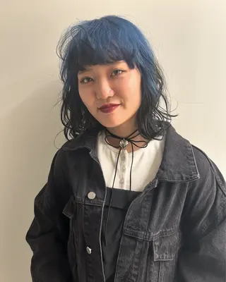 ミディアム カラー ケアパーマ/ケアブリ ーチdaisukeのヘアスタイル