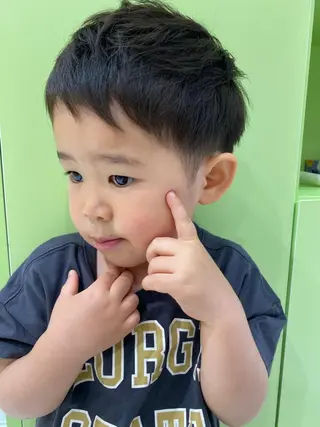 ショート メンズ キッズ 山崎 航のヘアスタイル